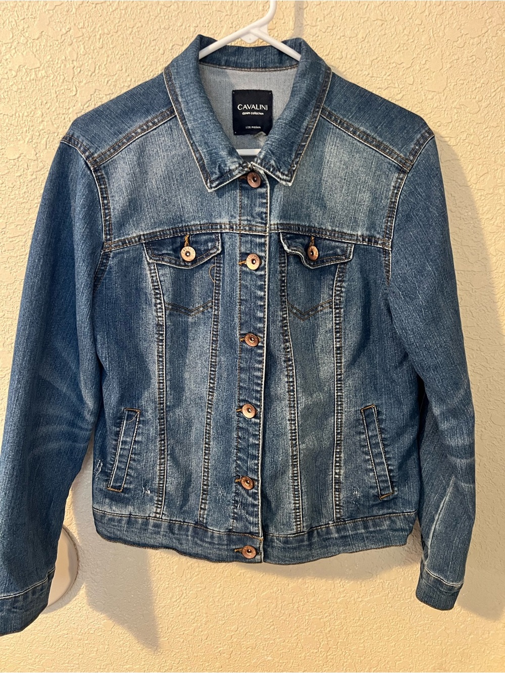 Cavalini Medium Denim Jacket in Blue Wash